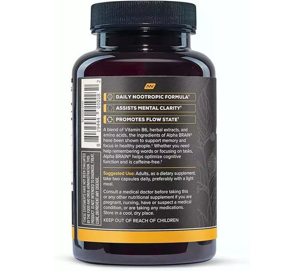 Onnit Labs Alpha Brain Memory & Focus - 90 Capsules - EXP 07/2025 - Free Ship